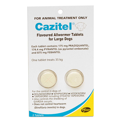 Cazitel Flavoured Allwormer For Large Dogs 35Kg (Blue)