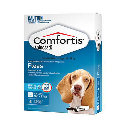 Comfortis Chewable Tablets For Dogs 18.1 - 27 Kg (Blue)