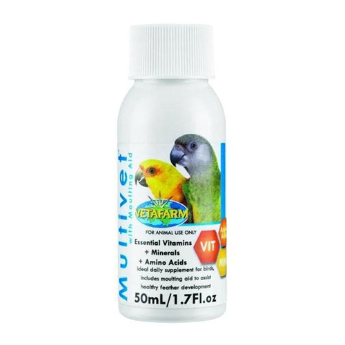 Vetafarm Multivet Liquid with Moulting Aid for Birds for Bird Supplies