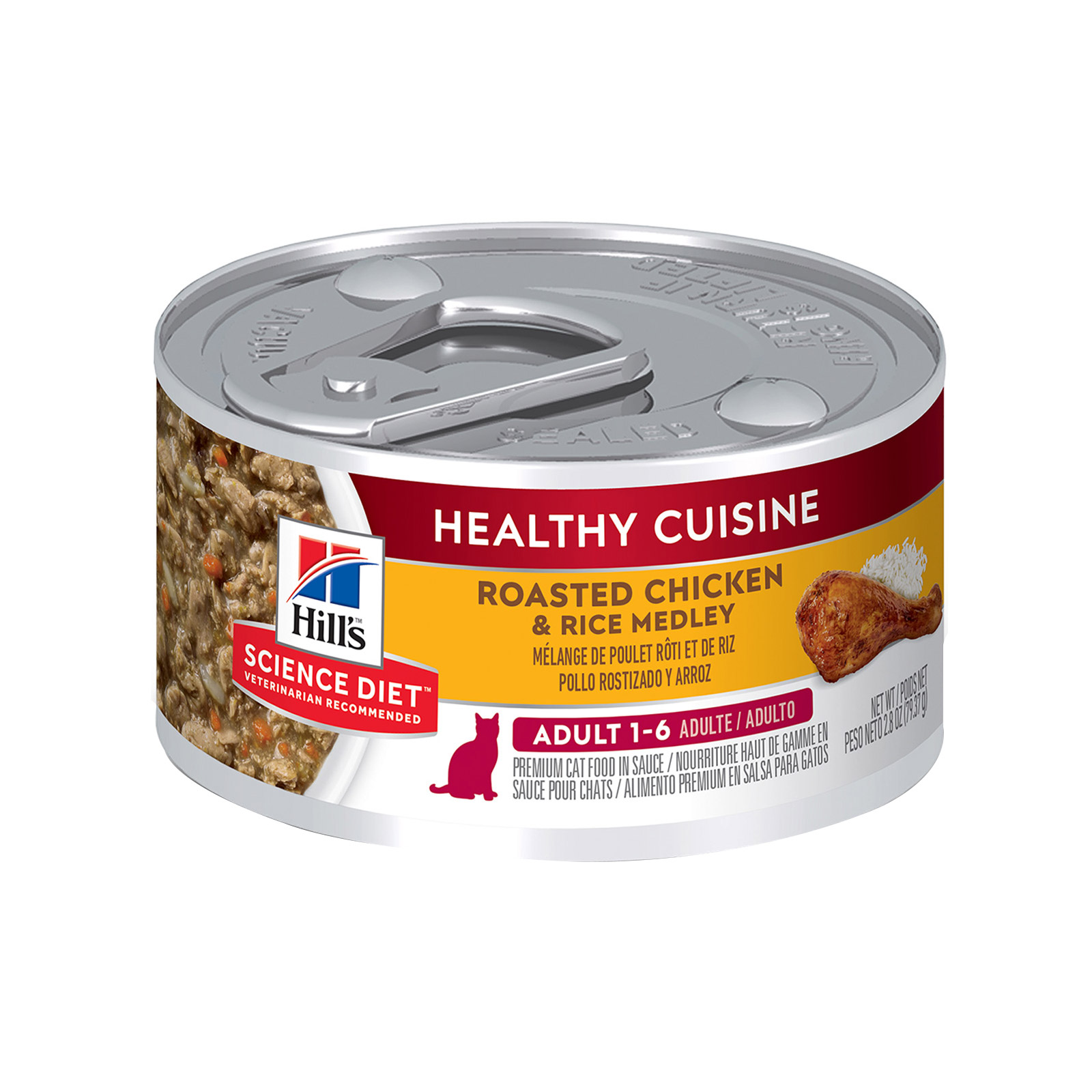 Hill’s Science Diet Adult Healthy Cuisine Roasted Chicken & Rice Medley Canned Cat Food for Food