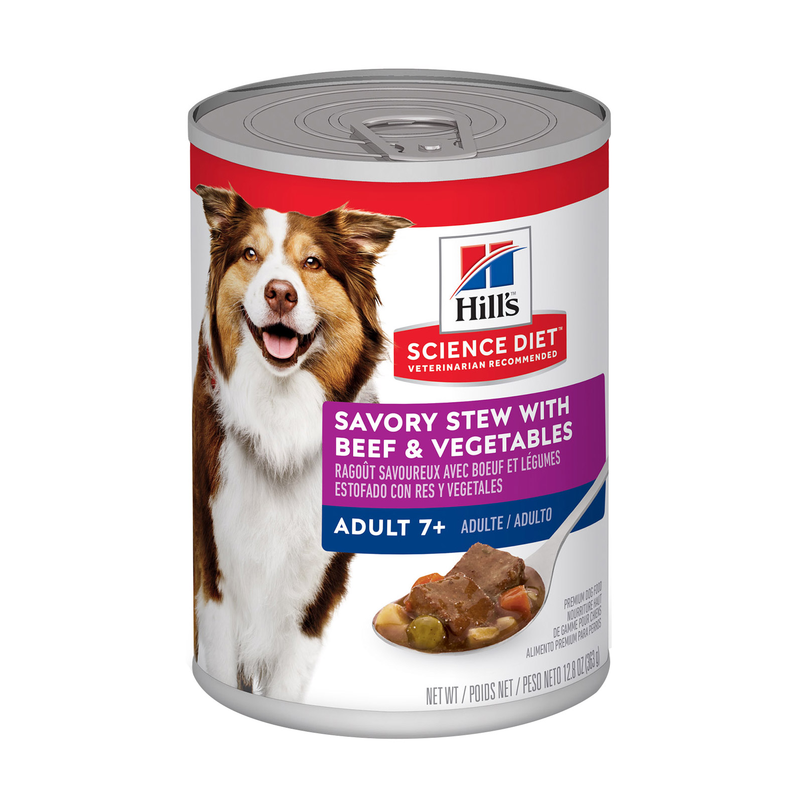 Hill's Science Diet Adult 7+ Savory Stew Beef & Vegetable Canned Dog Food for Food