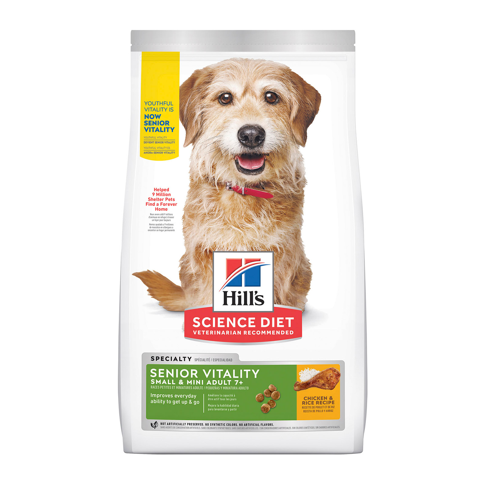 Hill's Science Diet Adult 7+ Youthful Vitality Small & Mini Chicken & Rice Dry Dog Food for Food