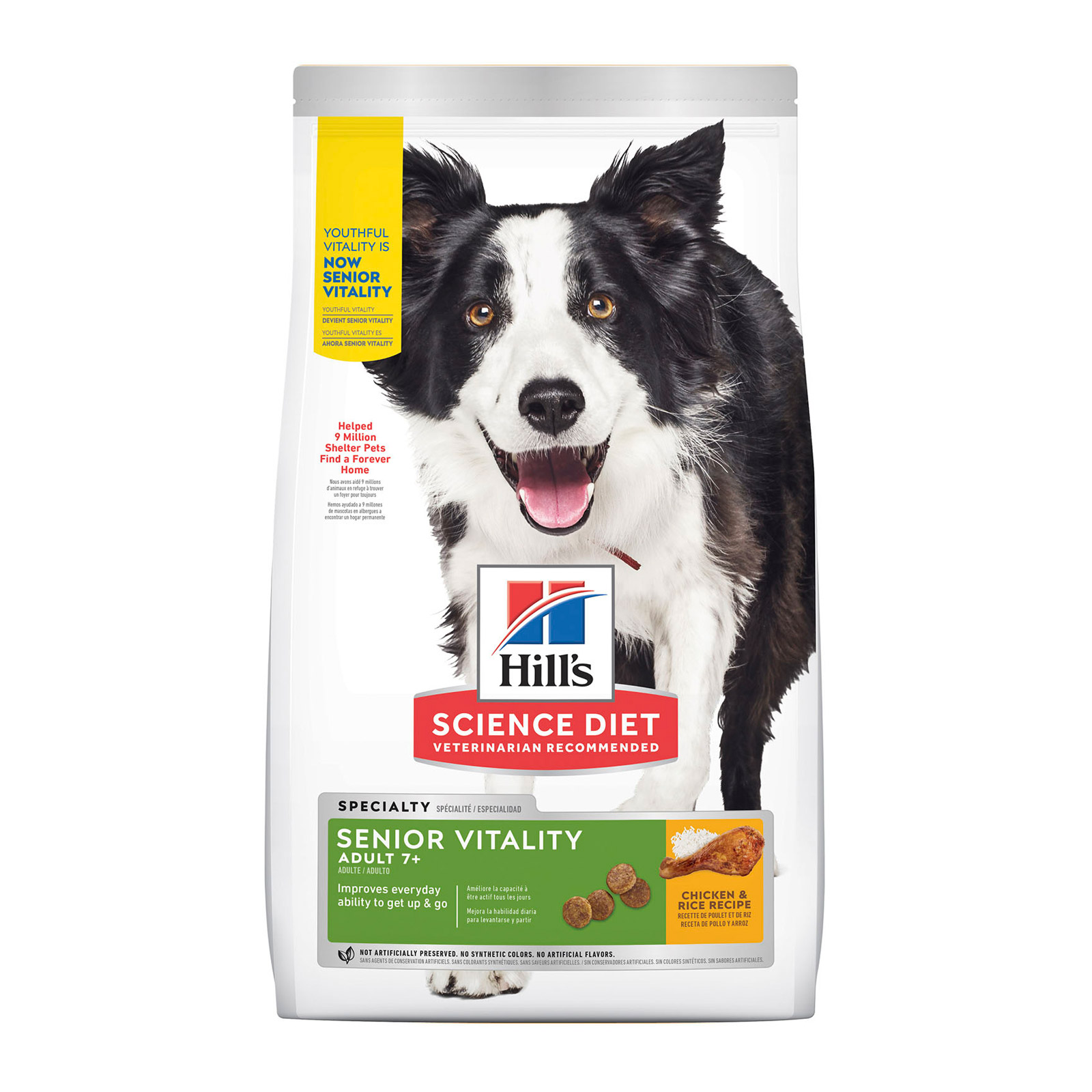 Hill’s Science Diet Adult 7+ Youthful Vitality with Chicken & Rice Dry Dog Food for Food