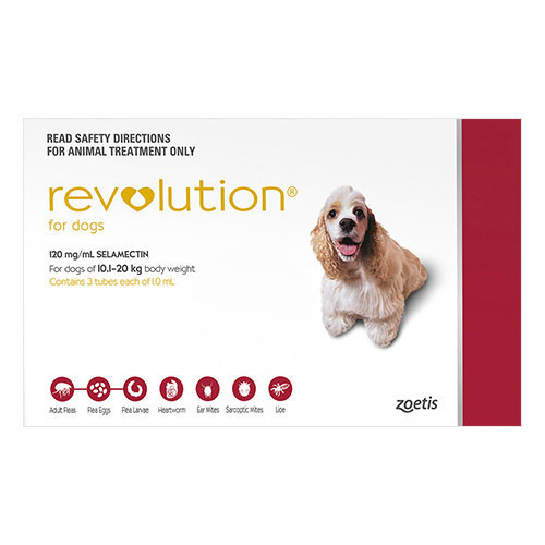 Revolution For Medium Dogs 10.1 To 20Kg (Red)