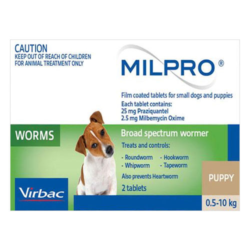 Milpro Wormer for Dogs (0.5 - 5 kg)
