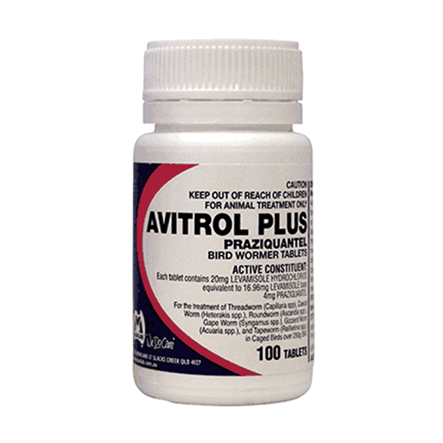 Avitrol Plus Wormer Tablets for Bird Supplies