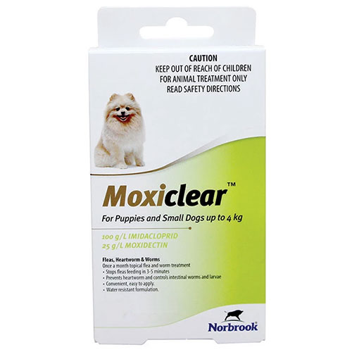 Moxiclear  for Extra Small Dogs up to 4 kg Lime