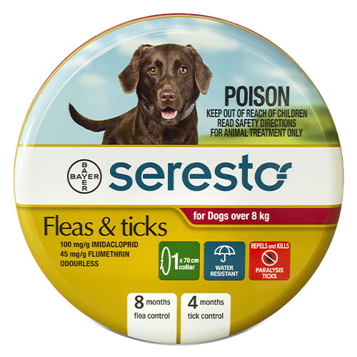 Seresto Flea & Tick Collar for Dogs Red for Dogs Over 8 Kg