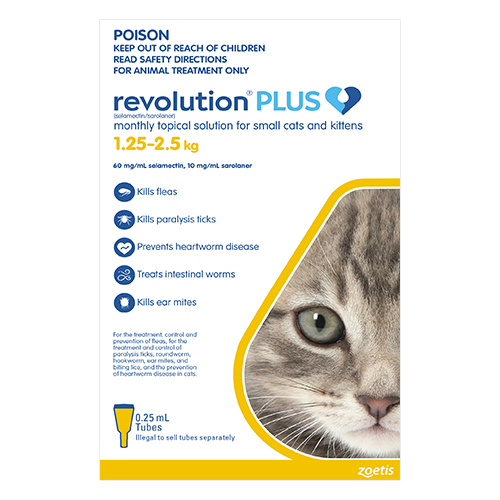 Revolution Plus for Kittens and Small Cats 1.25 - 2.5Kg (Yellow)
