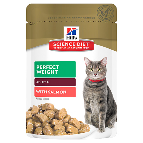 Buy Hill's Science Diet Adult Perfect Weight Salmon Pouches Wet Cat Food 85gmx12 Free Shipping