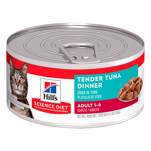 Hill's Science Diet Adult Tender Tuna Dinner Feline Cans for Food