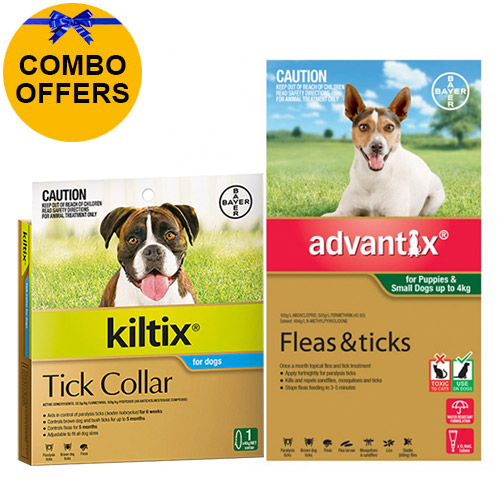 Advantix & Kiltix Bundle for Puppies / Small Dogs under 4kg (Green)