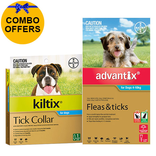 Advantix & Kiltix Bundle for Medium Dogs 4-10kg (Aqua)