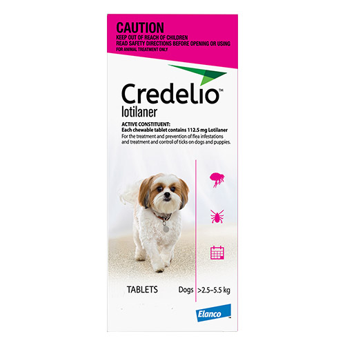 Credelio For Very Small Dogs Pink 2.5 - 5.5kg
