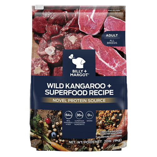Billy & Margot Dog Adult Wild Kangaroo and Superfoods for Food