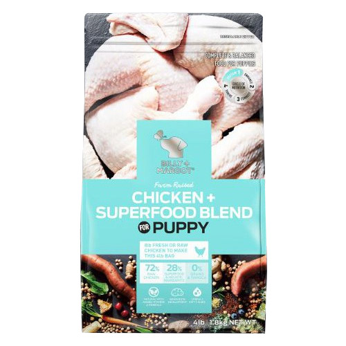 Billy & Margot Dog Puppy Chicken and Superfoods for Food