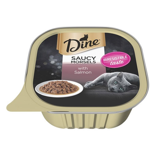 Dine Cat Adult Saucy Morsels Salmon 85g X 14 Trays