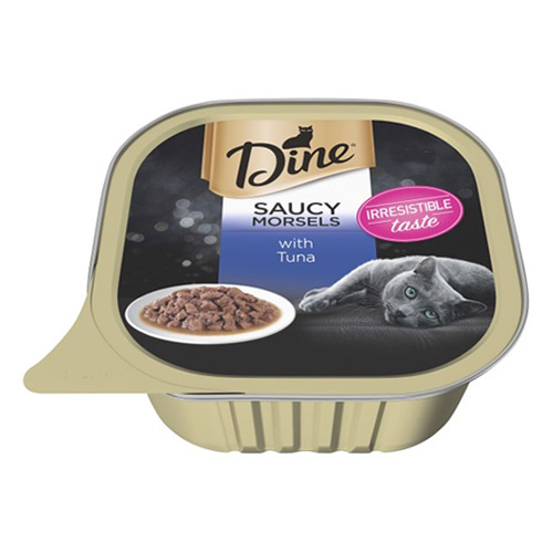 Dine Cat Adult Saucy Morsels Tuna for Food