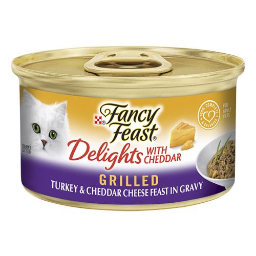 Fancy Feast Cat Adult Delights Cheddar Turkey 85g X 24 Cans