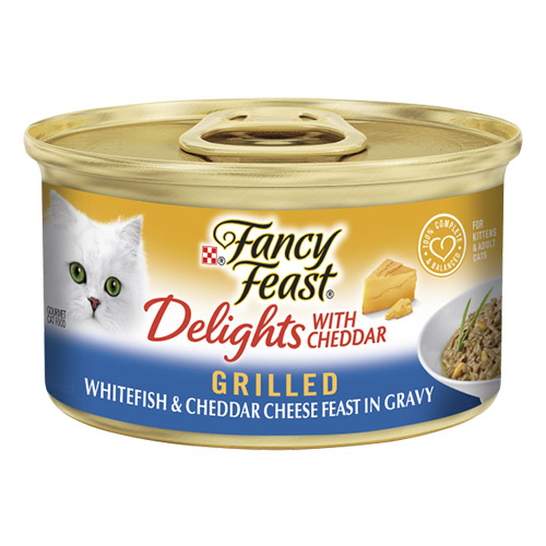 Fancy Feast Cat Adult Delights Cheddar Whitefish 85g X 24 Cans