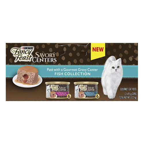 Fancy Feast Cat Adult Savoury Centers Fish Selection 85g X 12 Cans