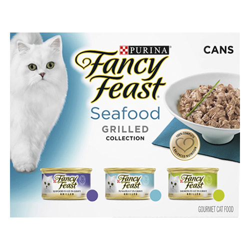 Fancy Feast Cat Adult Variety Pack Seafood Grill for Food
