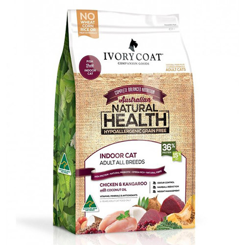 Ivory Coat Cat Adult Grain Free Indoor Chicken and Kangaroo with Coconut Oil for Food