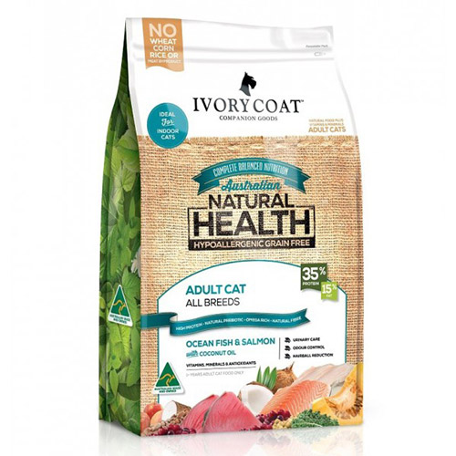 Ivory Coat Cat Adult Grain Free Ocean Fish and Salmon with Coconut Oil for Food