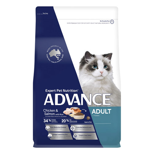 Advance Adult Dry Cat Food Chicken & Salmon with Rice for Food
