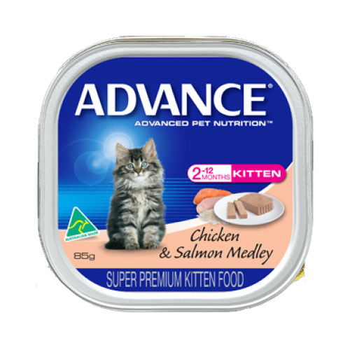 Advance Kitten with Chicken & Salmon Cans for Food