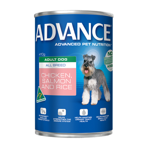 Advance Adult Dog All Breed with Chicken, Salmon & Rice Cans for Food