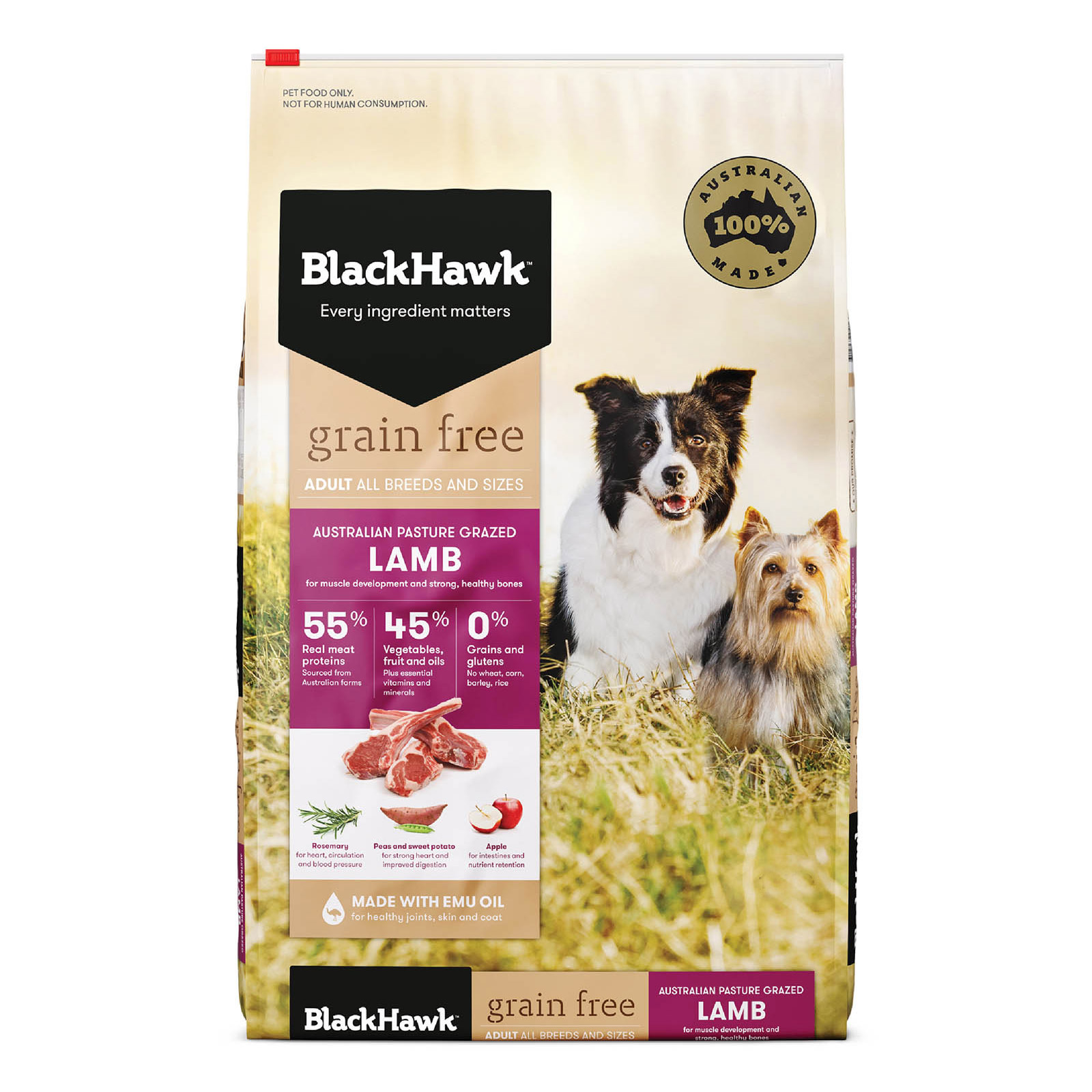 Black Hawk Adult Grain Free Lamb Dry Dog Food for Food