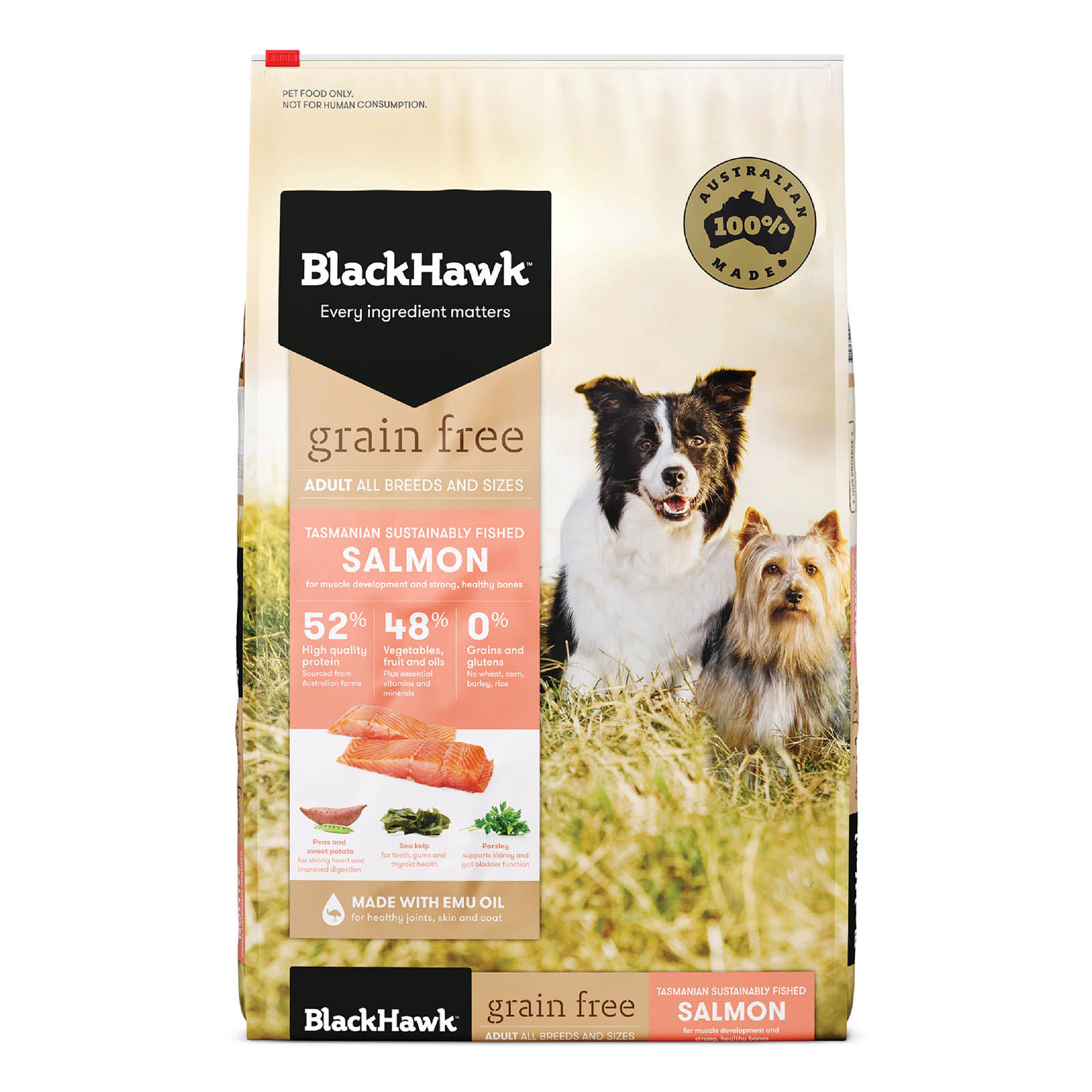 Black Hawk Grain Free Salmon Adult Dry Dog Food for Food