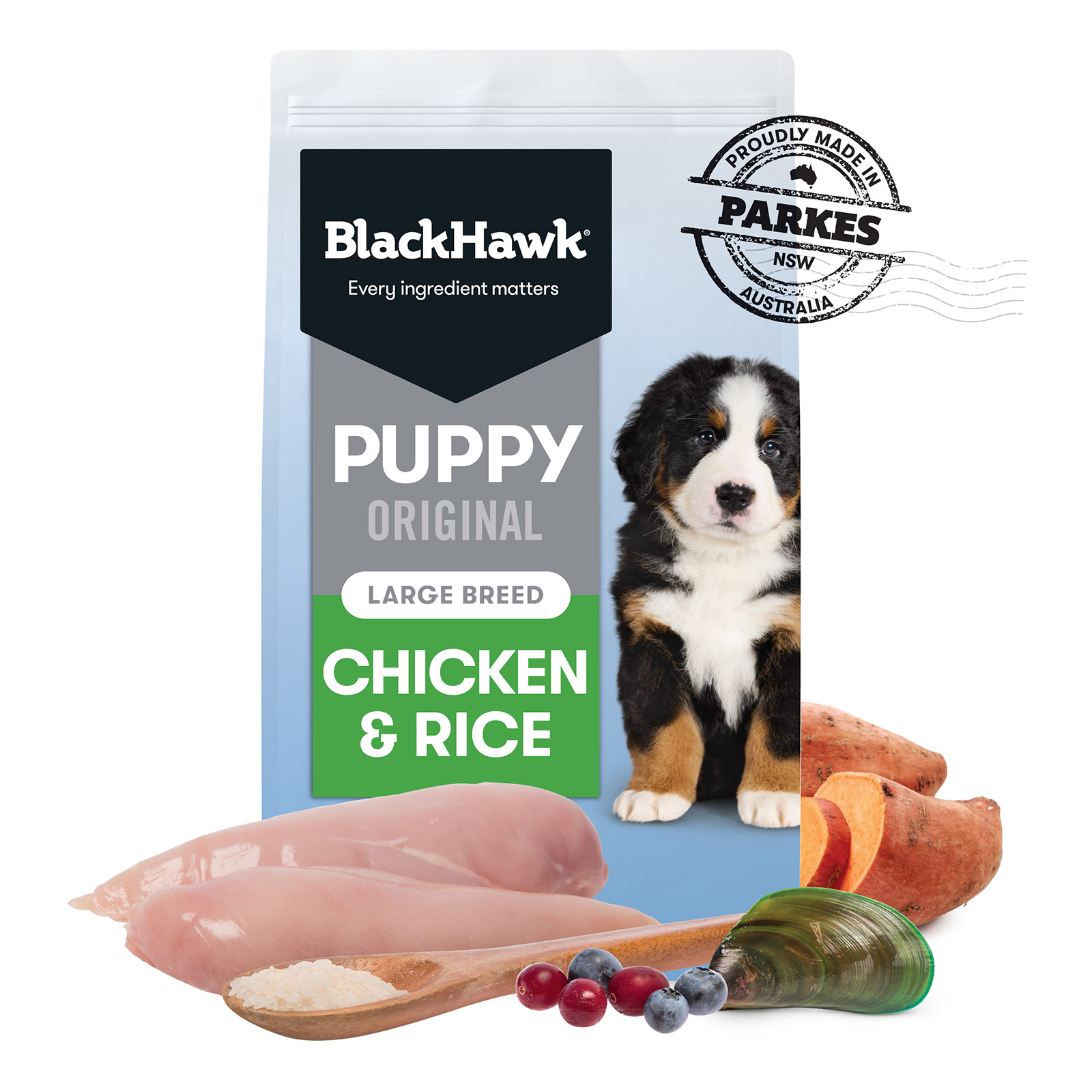 Black Hawk Puppy Original Large Breed Chicken and Rice for Food