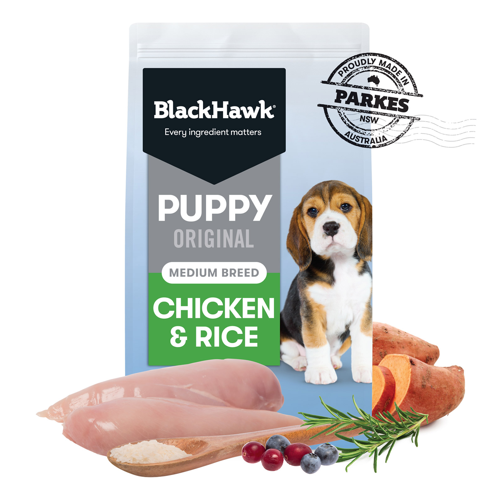 Black Hawk Puppy Original Medium Breed Chicken and Rice for Food