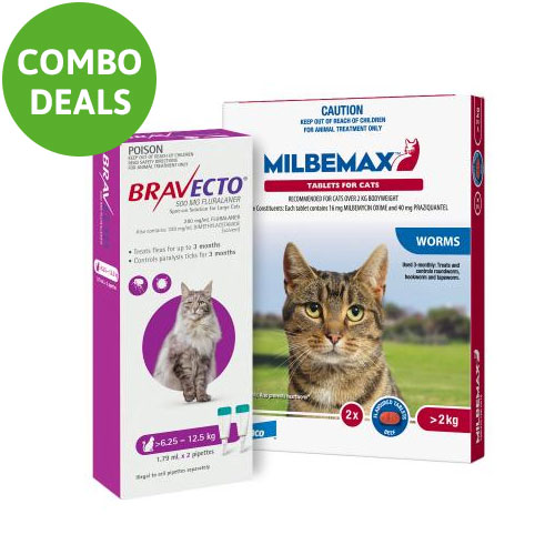 Bravecto Spot On + Milbemax Combo Pack For Cats (6.25 - 8 kg) - Purple