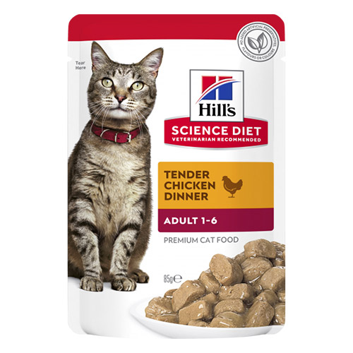 Hill's Science Diet Adult Care Chicken Tender Wet Pouch for Food