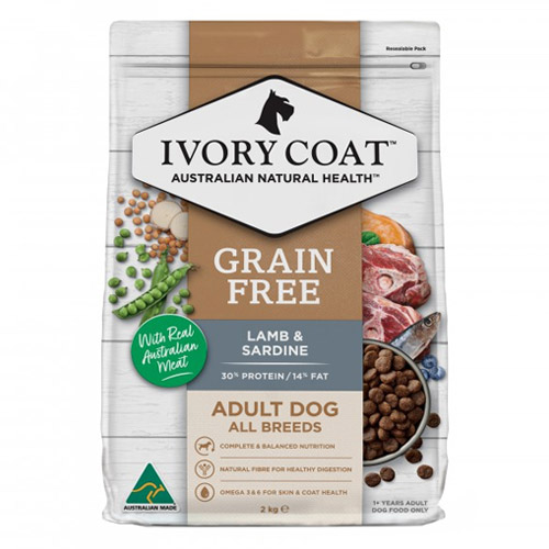 Ivory Coat Dog Adult Grain Free Lamb and Sardine
