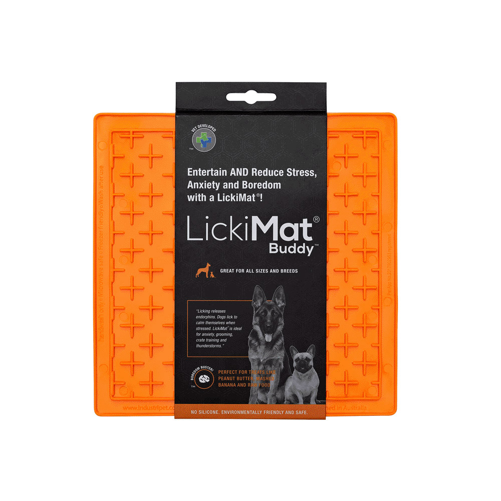LickiMat Classic Buddy Dog Orange