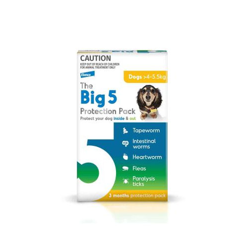 The Big 5 Protection Pack for Small Dogs (4-5.5 kg) Yellow