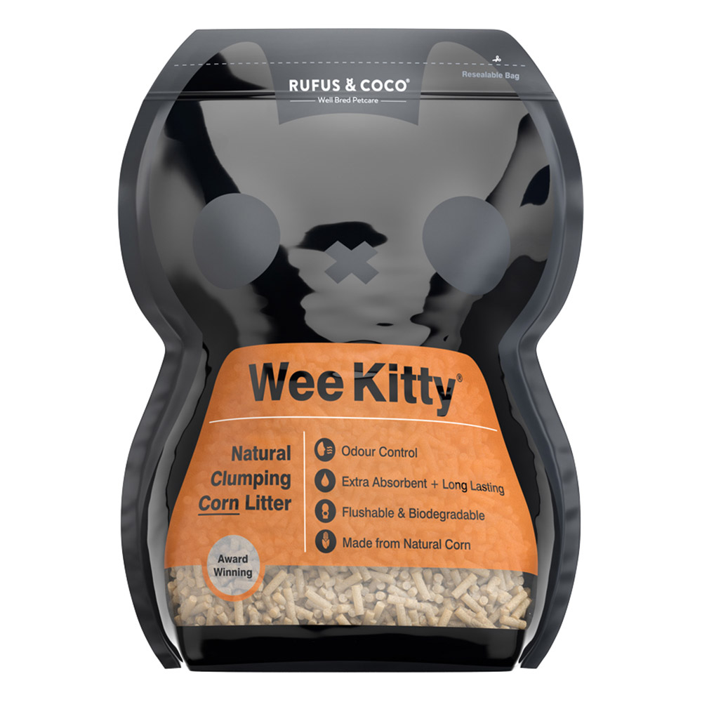 Wee Kitty Corn Clumping Cat Litter 2kg/4L for Cats