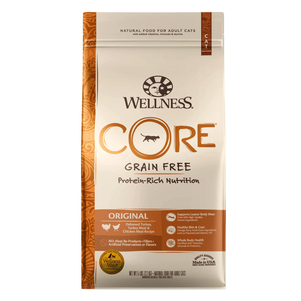 Wellness CORE Grain Free Adult Original Formula Deboned Turkey, Turkey Meal & Chicken Meal Dry Cat for Food