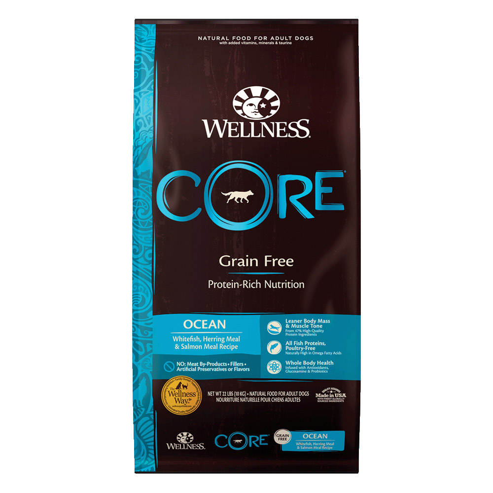 Wellness CORE Grain Free Adult Ocean Formula Whitefish, Herring Meal & Salmon Meal Dry Dog for Food