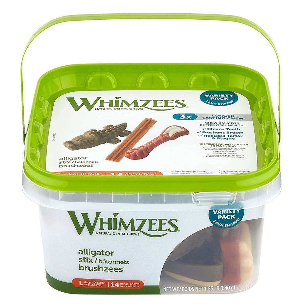 Buy Whimzees Alligator/Brushzees/Stix Variety Value Box Dog Dental