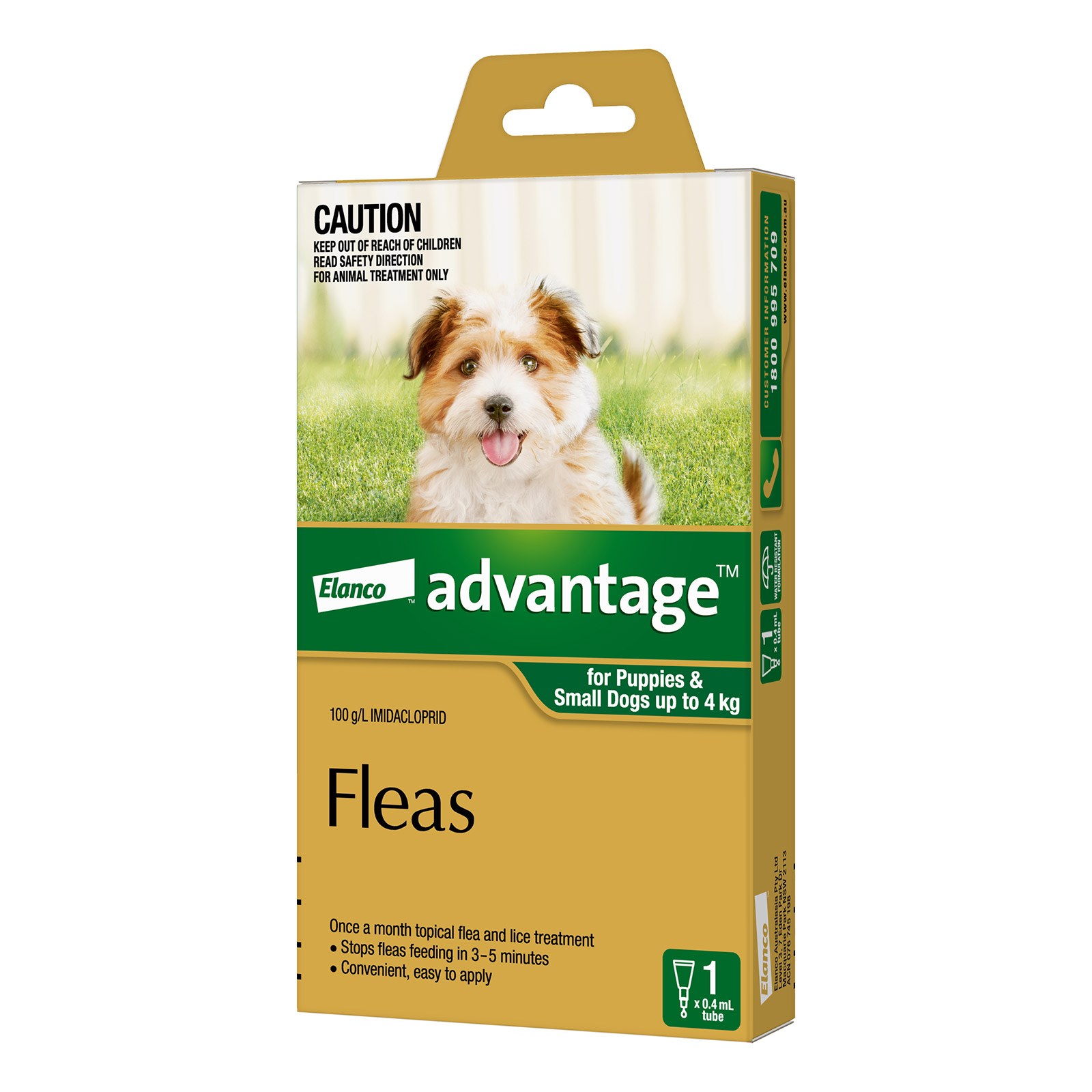 Buy Advantage For Small Dogs Up To 4kg (Green) - Free Shipping
