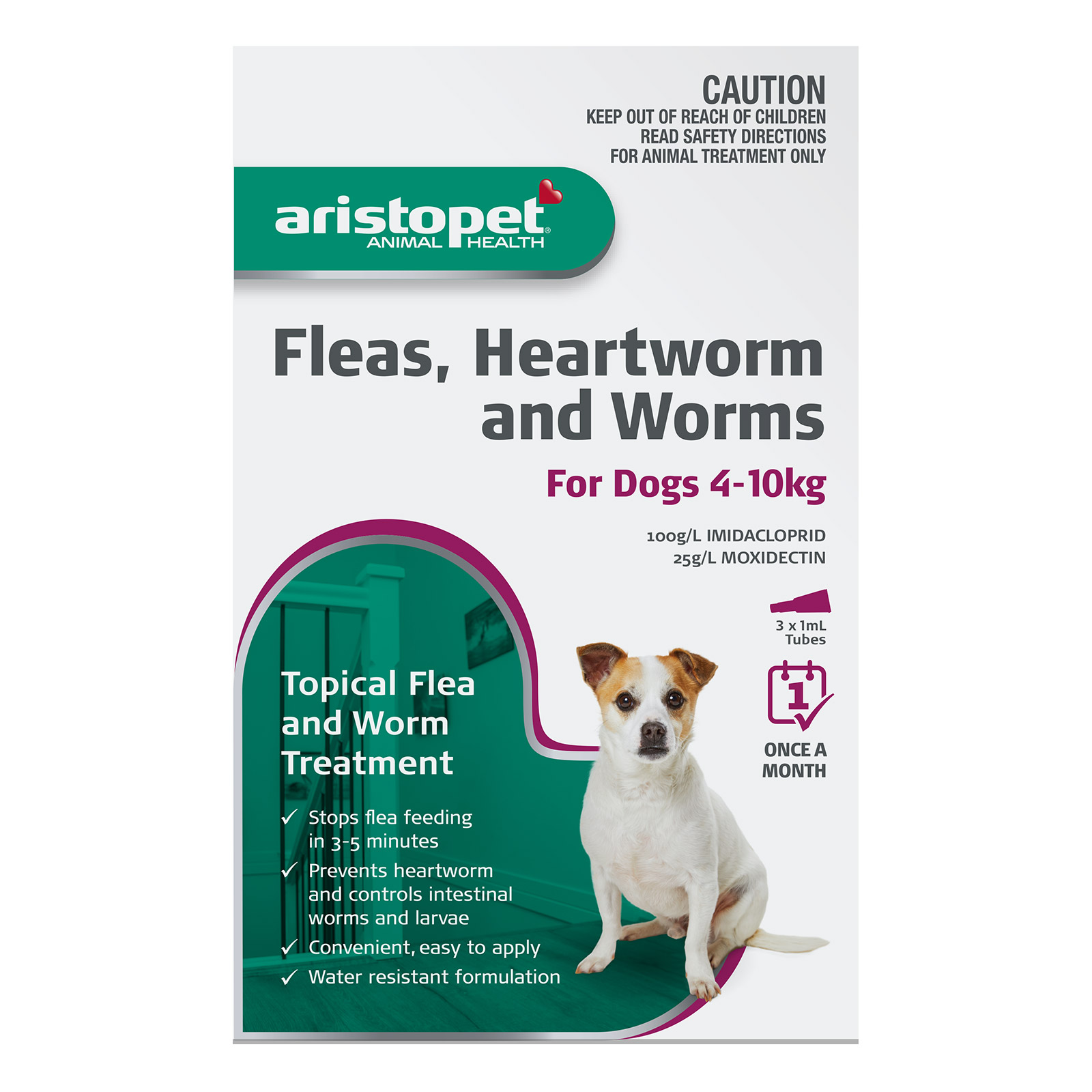 Aristopet Spot-on Treatment for Dog 4 to 10 Kg Purple