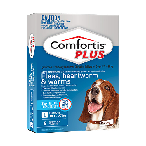 Comfortis Plus Chewable Tablets Blue for Large Dogs 18.1-27kg