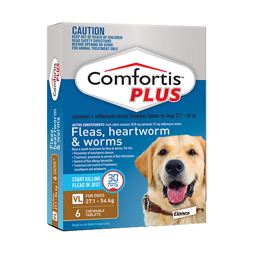 Comfortis Plus Chewable Tablets Brown for XLarge Dogs 27.1-54kg