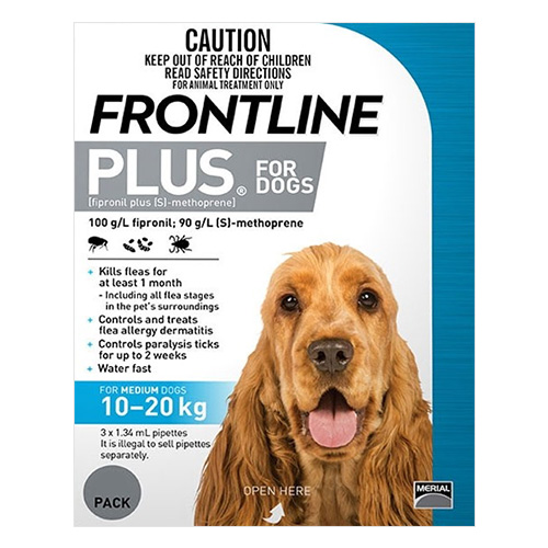 Frontline Plus For Medium Dogs 10 To 20Kg (Blue)