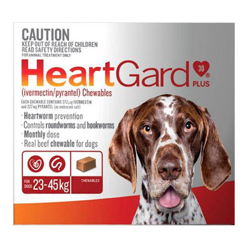 Buy Heartgard Plus Chewables For Large Dog 23 To 45 Kg (Brown) - Free Shipping